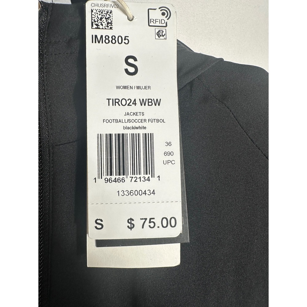 Adidas Tiro24 WBW Women Football Soccer Jacket Black White Size S IM8805 - Picture 2 of 3